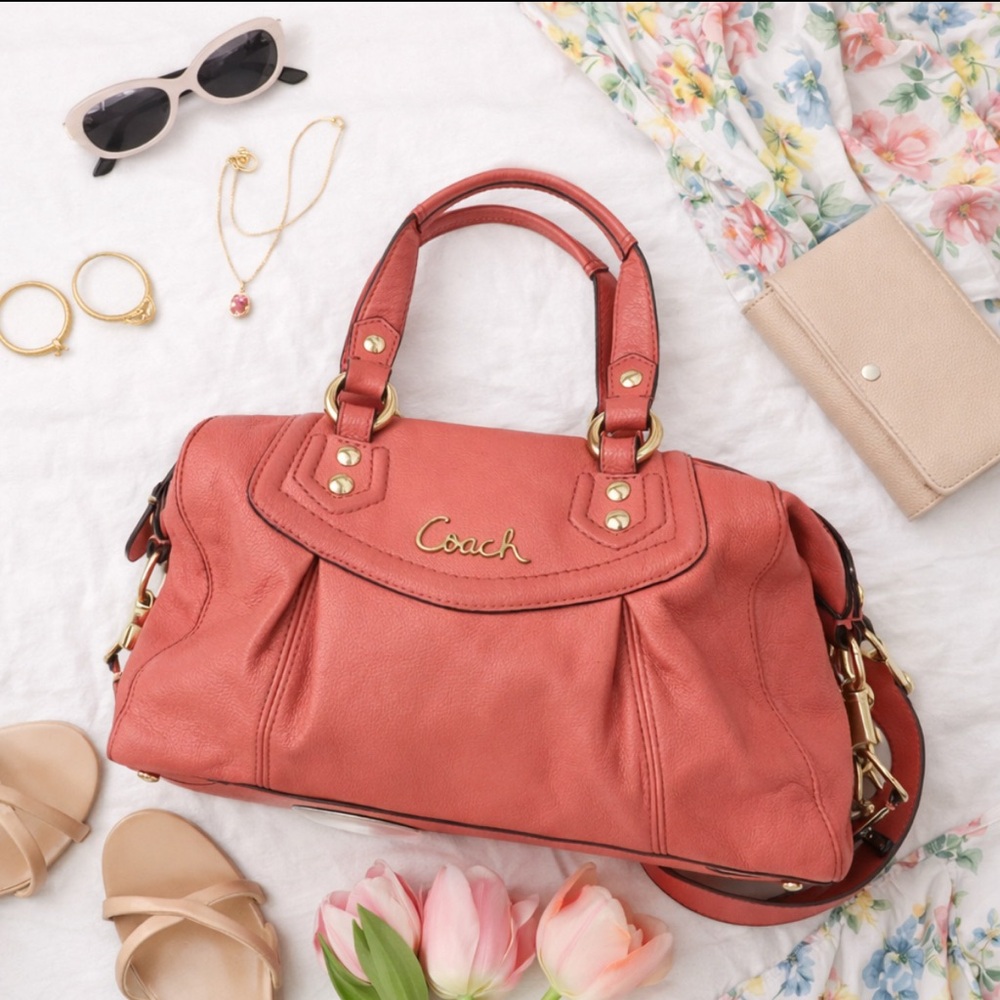 Coach, Ashley Cary All Satchel Leather Handbag - Picture 2 of 16